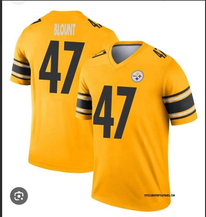 Men Pittsburgh Steelers #47 Blount Yellow 2024 Nike Limited NFL Jersey style 2->new orleans saints->NFL Jersey
